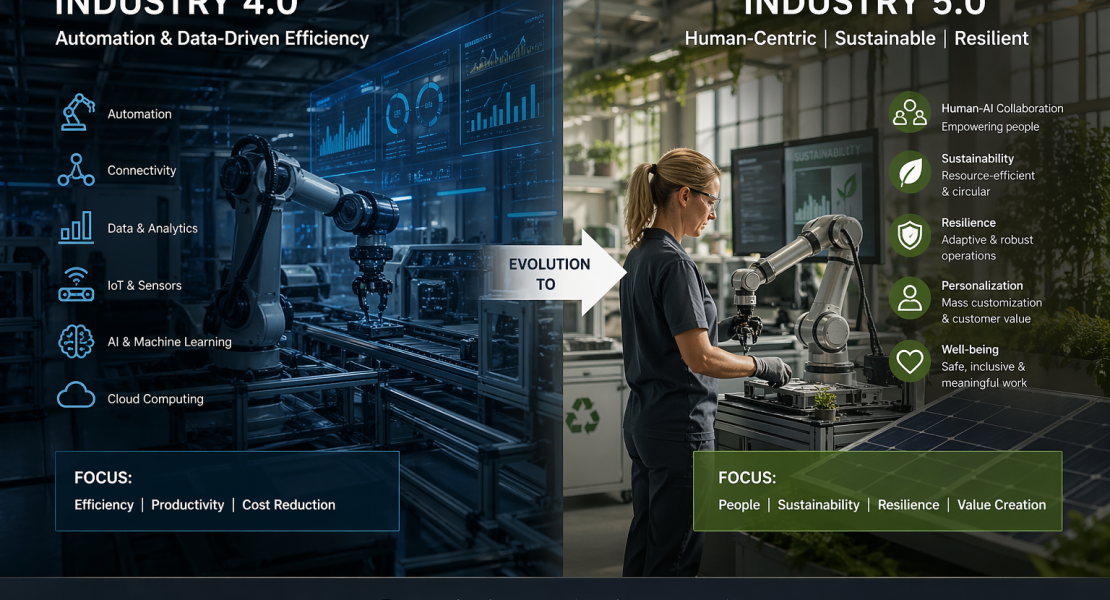 Industrie 4.0 wandel zu Industrie 5.0